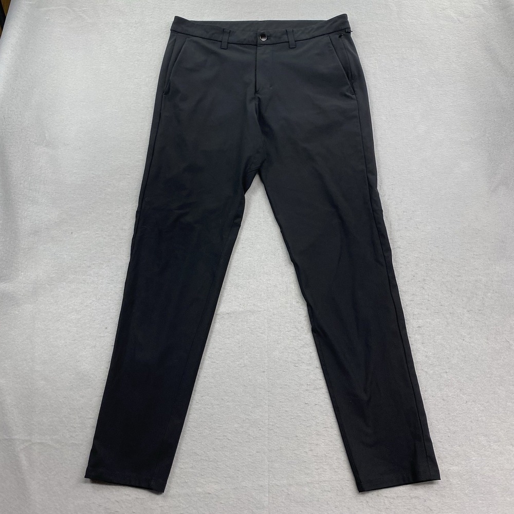 Lululemon Pants Mens 34x32 Black Commission Slim Fit Warpstreme Chino Trouser